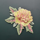 Polyester Embroidered Floral Appliques For Jackets 11 CM X 9 CM Multi Color Available