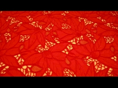 아름다운 잎 guipure 자수 얇은 명주 그물 레이스 원단