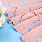 High Guipure Lace Fabric 3d Embroidered Applique Flower Multicolour Embroidery Tulle Fabric