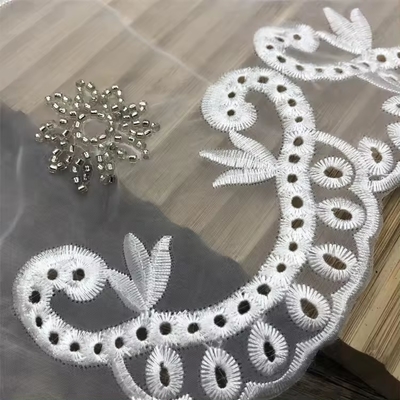 Lace Fabric Embroidery Hanfu Accessories Three-dimensional Embroidery Cloud Shoulder Fairy Children's Wear False Collar