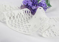 Water Soluble Lace Collar Applique With Milky Flower Hollow Dot Design For Neck