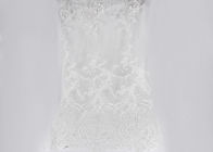 African French White Embroidered Lace Fabric Bridal Mesh Fabric For Party Dresses