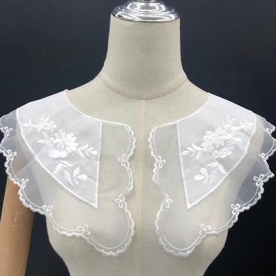 Custom Lace Embroidery Fabric 58/60 Inches Wide Intricate Eco Friendly Pattern