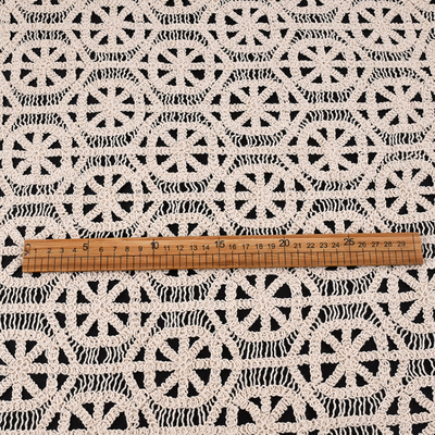 New Design Manufacture Soft Hand Feel 100% Cotton Lace Fabric Geometric Crochet Embroidery Lace