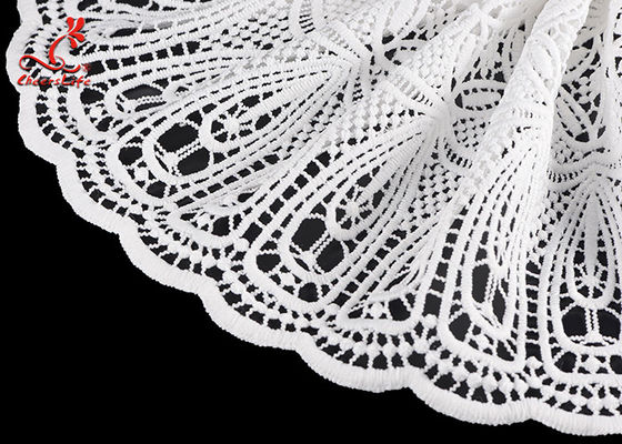 100% Polyester Water Soluble Lace For Dress Borders And Garment Borders