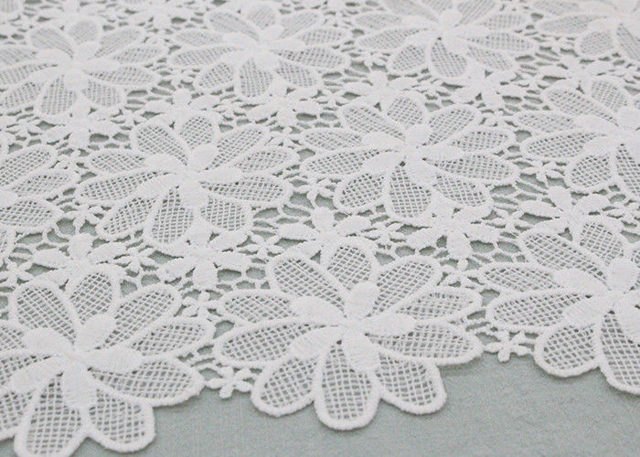 Floral Poly Dying Lace Fabric Guipure French Venice Lace