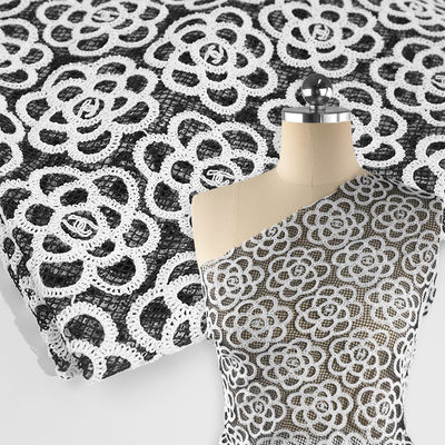 질 높은 수직 직물 로드 / 순수한 蕾丝 결혼 드레스를 위한 아프리카 蕾丝 직물