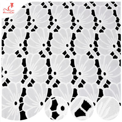 콜렉션 폴리에스터 매혹적인 蕾丝 구멍 꽃 embroidery Guipure 蕾丝 천