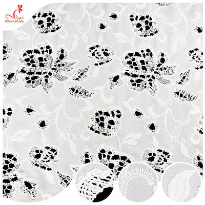 뜨거운 판매 흰색 수직 꽃가루 부드러운 홀로 아웃 아이렛 폴리에스터 수직 직물